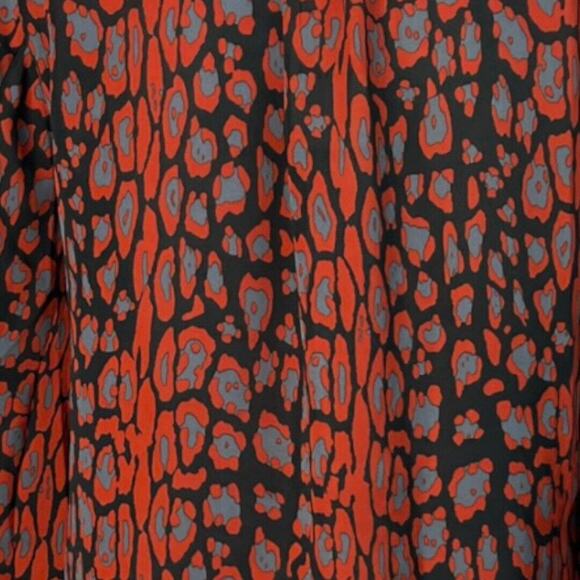 Bardot Shirt Womens 4 Red Black Gray Mona Leopard Blouse Edgy Chic Bohemian - Picture 5 of 9